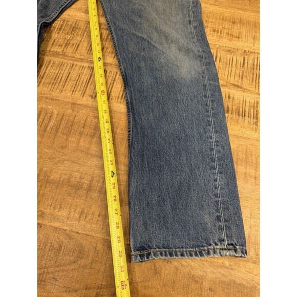 Levis 505 Jeans Mens 40x32 Fits (40x31) Medium Wash Straight Leg Stretch Denim - Picture 9 of 13